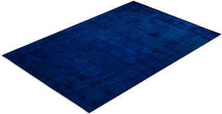 Contemporary Fine Vibrance Purple Wool Area Rug - 6' 2" x 9' 1"