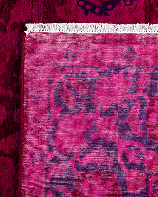Contemporary Hand-Knotted Overdyed Pink Area Rug 4' 8" x 7' 1"