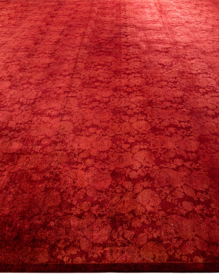 Overdyed Hand-Knotted Red Area Rug 12' 1" x 16' 4"