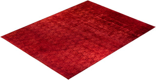Overdyed Hand-Knotted Red Area Rug 12' 1" x 16' 4"