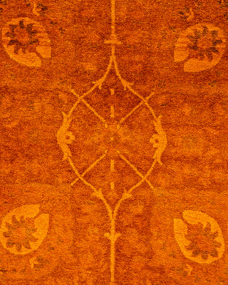 Overdyed Hand-Knotted Orange Area Rug 6' 2" x 9' 0"