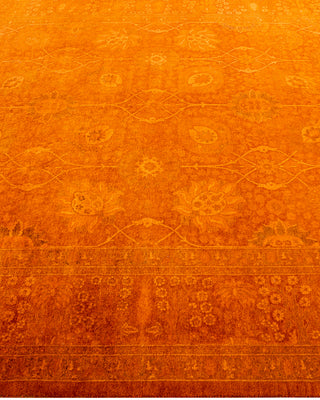 Overdyed Hand-Knotted Orange Area Rug 6' 2" x 9' 0"
