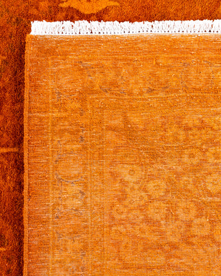 Overdyed Hand-Knotted Orange Area Rug 6' 2" x 9' 0"