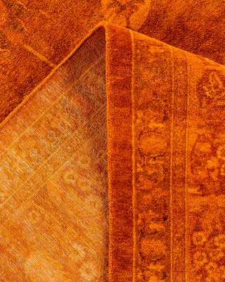 Overdyed Hand-Knotted Orange Area Rug 6' 2" x 9' 0"