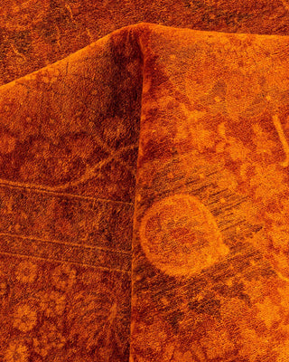 Overdyed Hand-Knotted Orange Area Rug 6' 2" x 9' 0"