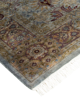 Contemporary Hand Knotted Overdyed Gray Area Rug 5' 3" x 10' 7"