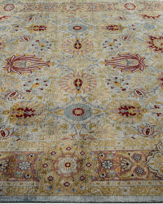 Contemporary Hand Knotted Overdyed Gray Area Rug 5' 3" x 10' 7"