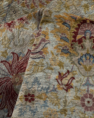 Contemporary Hand Knotted Overdyed Gray Area Rug 5' 3" x 10' 7"