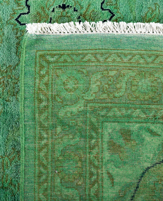 Contemporary Overdyed Wool Hand Knotted Green Area Rug 8' 1" x 10' 3"