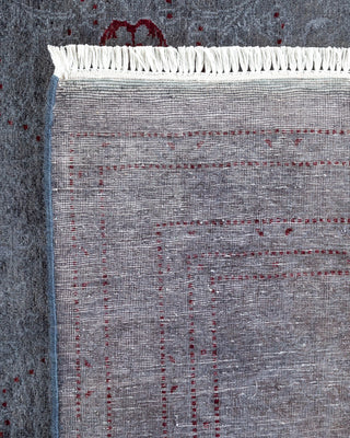 Contemporary Fine Vibrance Gray Wool Area Rug - 9' 1" x 12' 0"