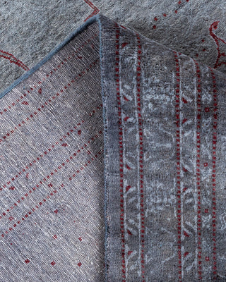 Contemporary Fine Vibrance Gray Wool Area Rug - 9' 1" x 12' 0"