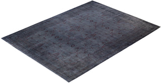 Contemporary Fine Vibrance Gray Wool Area Rug - 9' 1" x 12' 0"