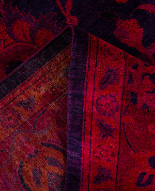 Overdyed Hand-Knotted Wool Modern-Contemporary Pink Area Rug 9' 2" x 12' 0"