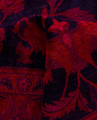 Overdyed Hand-Knotted Wool Modern-Contemporary Pink Area Rug 9' 2" x 12' 0"