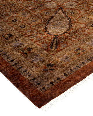Contemporary Fine Vibrance Orange Wool Area Rug - 10' 1" x 13' 10"