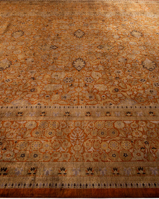 Contemporary Fine Vibrance Orange Wool Area Rug - 10' 1" x 13' 10"