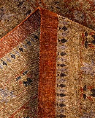 Contemporary Fine Vibrance Orange Wool Area Rug - 10' 1" x 13' 10"