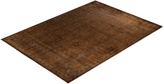 Modern Overdyed Hand Knotted Wool Brown Area Rug 10' 1" x 13' 10"