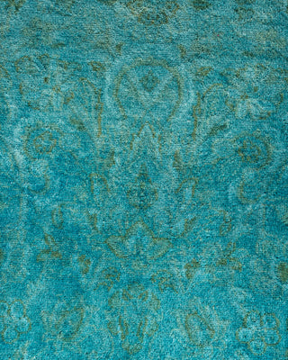 Contemporary Hand Knotted Overdyed Blue Area Rug 4' 1" x 6' 7"