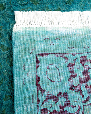 Contemporary Hand Knotted Overdyed Blue Area Rug 4' 1" x 6' 7"