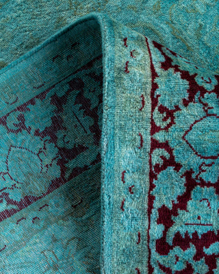 Contemporary Hand Knotted Overdyed Blue Area Rug 4' 1" x 6' 7"