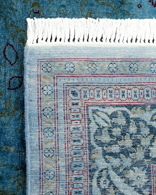 Contemporary Hand Knotted Overdyed Blue Area Rug 4' 2" x 6' 2"