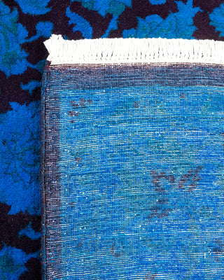 Contemporary Hand Knotted Overdyed Blue Area Rug 4' 3" x 6' 3"