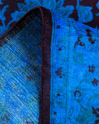 Contemporary Hand Knotted Overdyed Blue Area Rug 4' 3" x 6' 3"