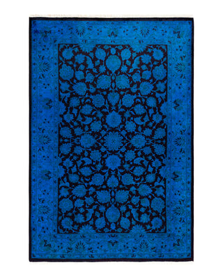 Contemporary Fine Vibrance Red Wool Area Rug 4' 3" x 6' 3"