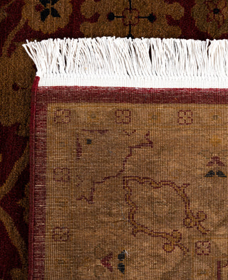 Contemporary Overdyed Wool Hand Knotted Red Area Rug 4' 1" x 6' 0"