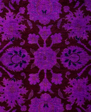 Contemporary Overdyed Wool Hand Knotted Purple Area Rug 3' 8" x 5' 3"