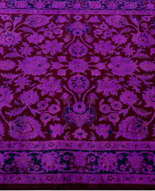 Contemporary Overdyed Wool Hand Knotted Purple Area Rug 3' 8" x 5' 3"