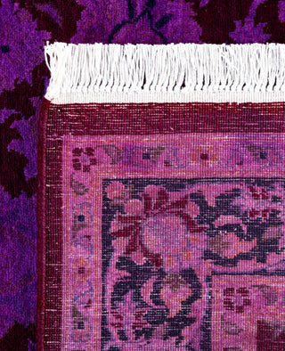Contemporary Overdyed Wool Hand Knotted Purple Area Rug 3' 8" x 5' 3"