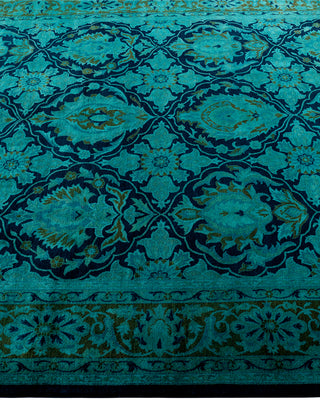 Overdyed Hand-Knotted Blue Area Rug 6' 2" x 8' 4"