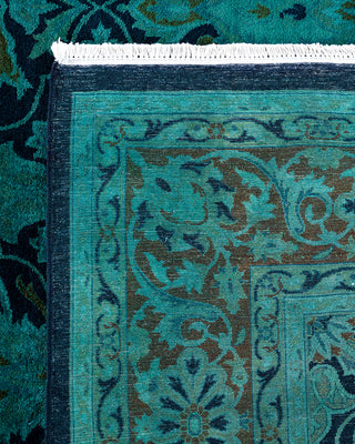 Overdyed Hand-Knotted Blue Area Rug 6' 2" x 8' 4"