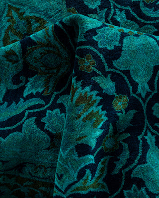 Overdyed Hand-Knotted Blue Area Rug 6' 2" x 8' 4"