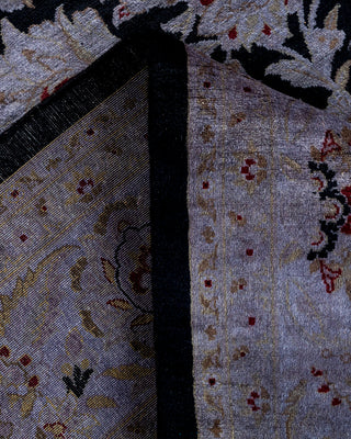 Contemporary Hand Knotted Overdyed Gray Area Rug 6' 2" x 8' 3"