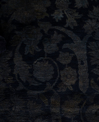 Overdyed One-of-a-Kind Wool Black Area Rug 12' 0" x 15' 5"