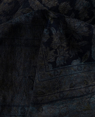 Overdyed One-of-a-Kind Wool Black Area Rug 12' 0" x 15' 5"