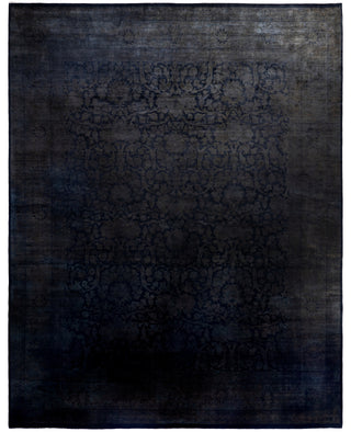 Overdyed One-of-a-Kind Wool Black Area Rug 12' 0" x 15' 5"