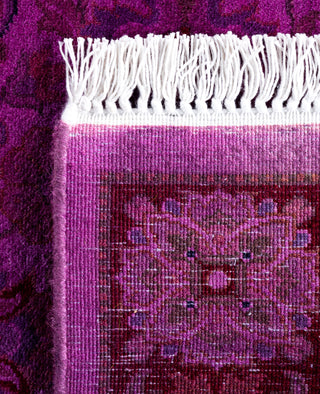 Overdyed Hand-Knotted Wool Modern-Contemporary Purple Runner 2' 7" x 12' 10"