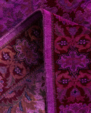 Overdyed Hand-Knotted Wool Modern-Contemporary Purple Runner 2' 7" x 12' 10"