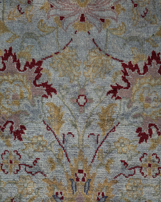Contemporary Hand Knotted Overdyed Gray Runner 2' 7" x 12' 3"