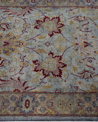 Contemporary Hand Knotted Overdyed Gray Runner 2' 7" x 12' 3"