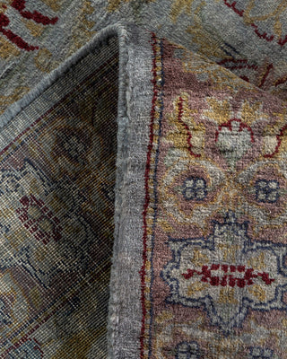 Contemporary Hand Knotted Overdyed Gray Runner 2' 7" x 12' 3"