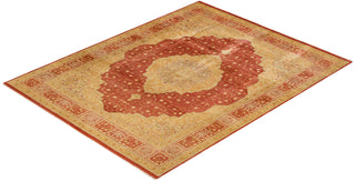 Traditional Hand Knotted Orange Area Rug 8' 2" x 10' 4"