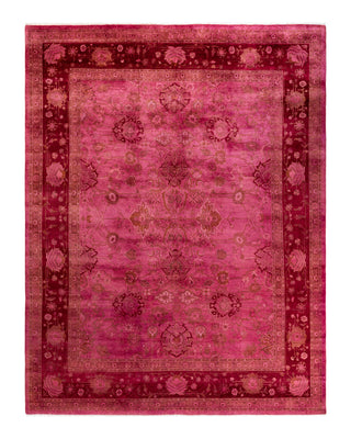 Contemporary Fine Vibrance Pink Wool Area Rug 8' 1" x 10' 4"