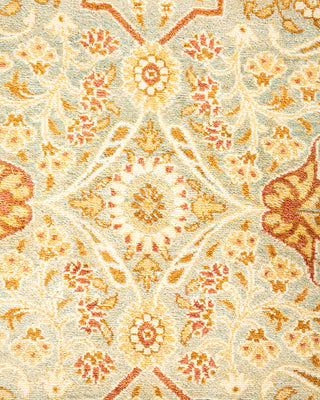 Traditional Hand Knotted Light Blue Square Area Rug  8' 1" x 8' 4"