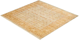 Traditional Hand Knotted Light Blue Square Area Rug  8' 1" x 8' 4"