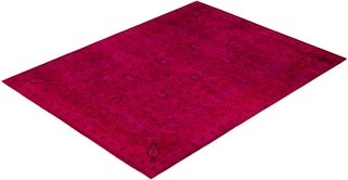 Contemporary Overdyed Wool Hand Knotted Pink Area Rug 9' 1" x 12' 0"
